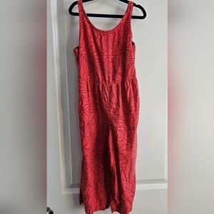 Cat & Jack Red and Purple Patterned Jumpsuit